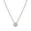 Gargantilla oro blanco 18k circular con circonitas
